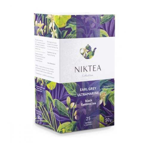 Чай Niktea Earl Grey Ultramarine черный с бергамотом 25 пакетиков