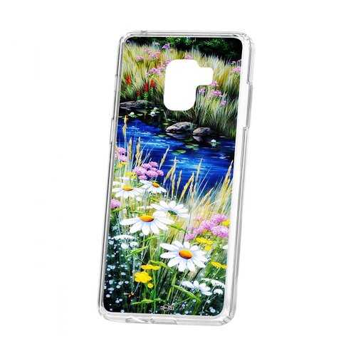 Чехол Kruche Samsung Galaxy A8+ 2018 (A730) Print Ромашки у ручья