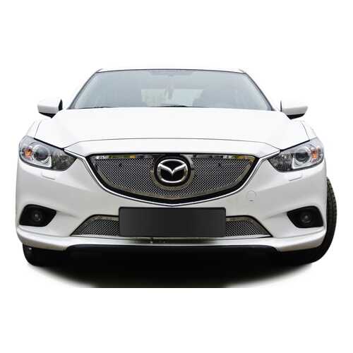 Накладка решетки бампера Fancycar Mazda 6 III GJ , нижняя, сетка 1,5 мм, нерж. сталь