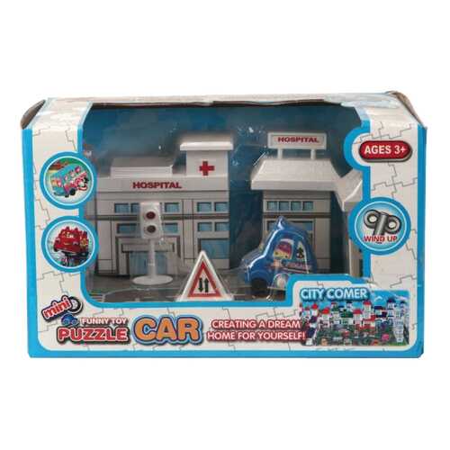 Игровой набор с заводной машинкой Puzzle Car Shenzhen Toys В43919