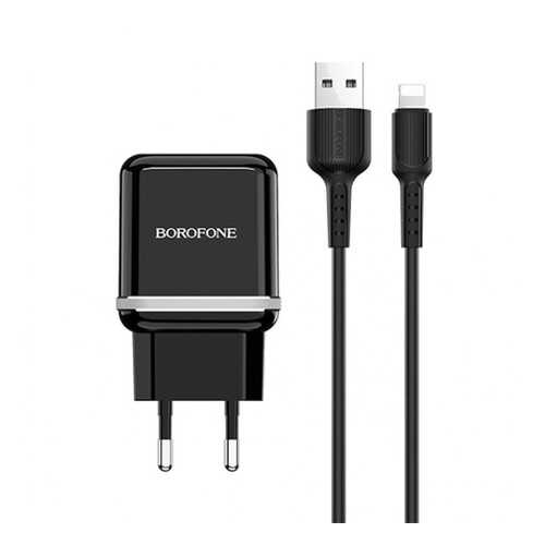 Сетевое зарядное устройство Borofone BA25A 2USB 2.4A Black