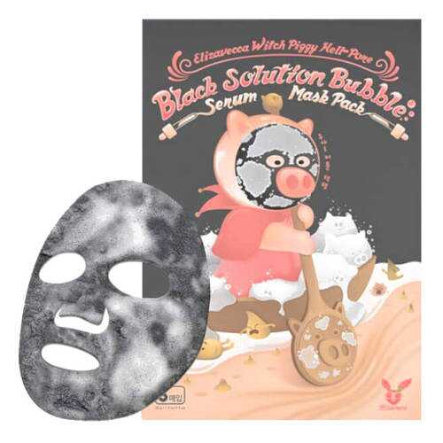 Маска для лица Elizavecca Witch Piggy Hell Pore black solution bubble serum mask pack 28гр