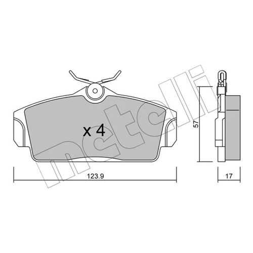 Комплект тормозных дисковых колодок METELLI 22-0305-0