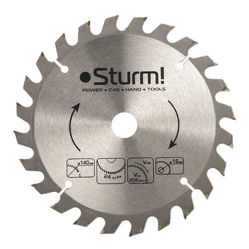Диск по дереву для дисковых пил Sturm! 9020-140-16-24T