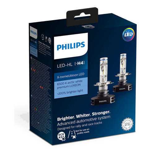 Комплект Светодиодных Ламп Led H4 12953 Bw Philips арт. 12901HPX2