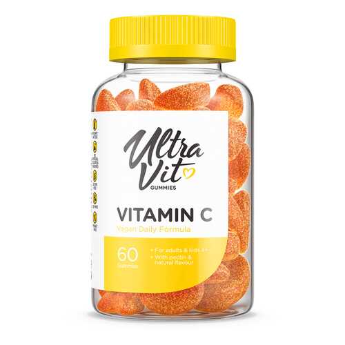 UltraVit Vitamin C Gummies, 60 таб, вкус: апельсин
