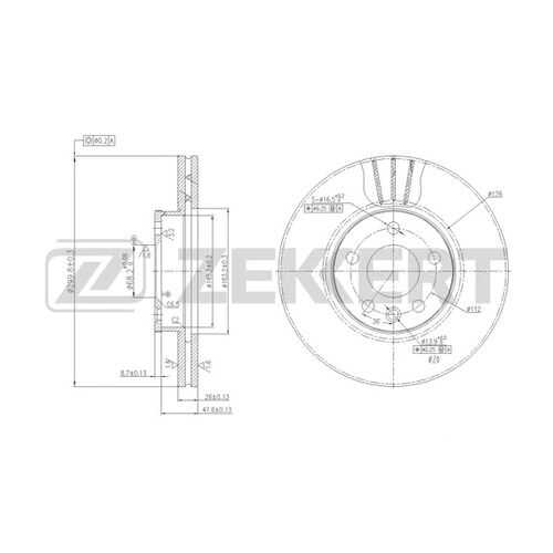 Тормозной диск ZEKKERT BS-5612