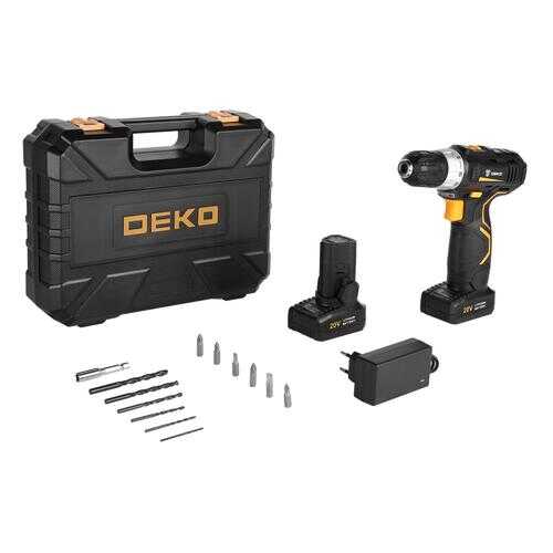 Аккумуляторная дрель-шуруповерт DEKO GCD20DU3 SET 3 в кейсе + оснастка 13 шт