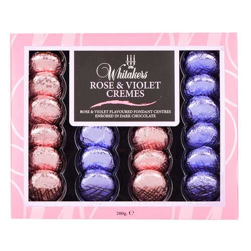 Набор шоколадных конфет Whitakers Chocolates со вкусом розы и фиалки 200 г