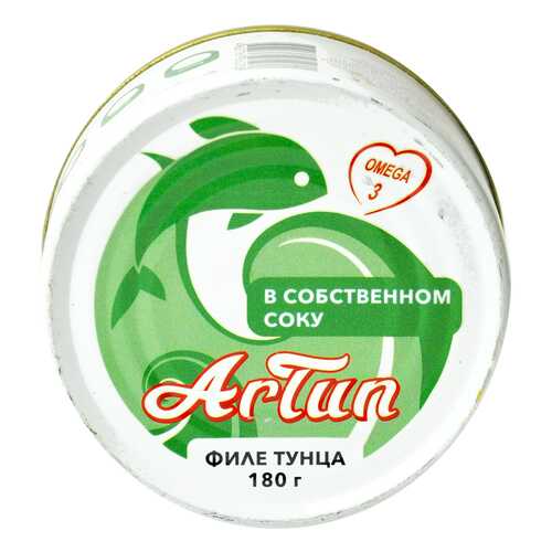 Тунец консервированный ARTUN филе в собственном соку 180 г