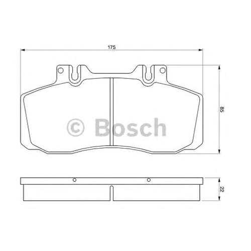 Комплект тормозных колодок Bosch 0986468350
