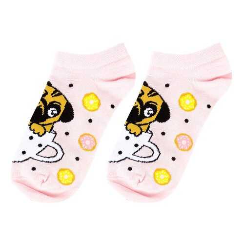 Носки женские Kawaii Factory Чашка и мопс розовые 35-39