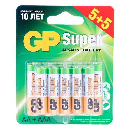 Батарейка GP Super AA (LR06) + ААА (LR03), 10 шт