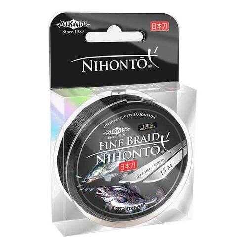Шнур плетеный Mikado Nihonto Fine Braid 0,14 мм, 15 м, 9,7 кг black