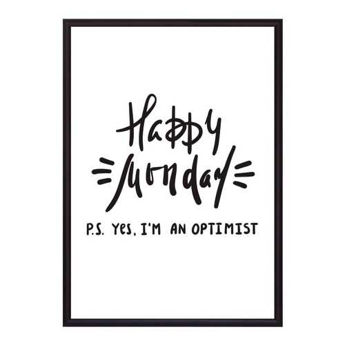 Постер в рамке Happy Monday 40х60 см