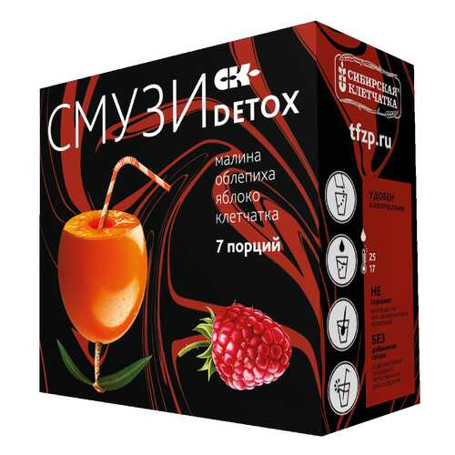 Смузи Сибирская клетчатка detox малина облепиха яблоко 84 г