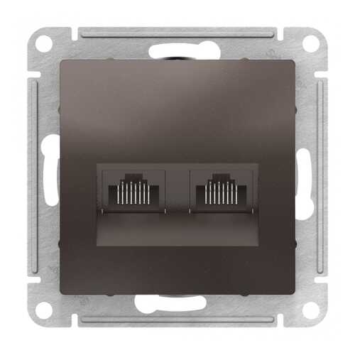 Розетка SE AtlasDesign Мокко двойная компьютерная RJ45+RJ45, кат.5E, механизм