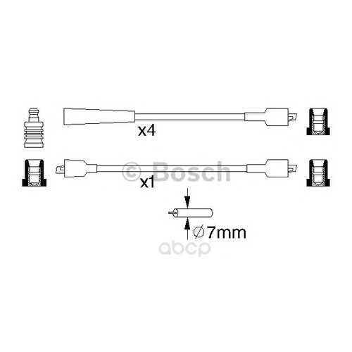 Комплект высоковольтных проводов Bosch 0986356855