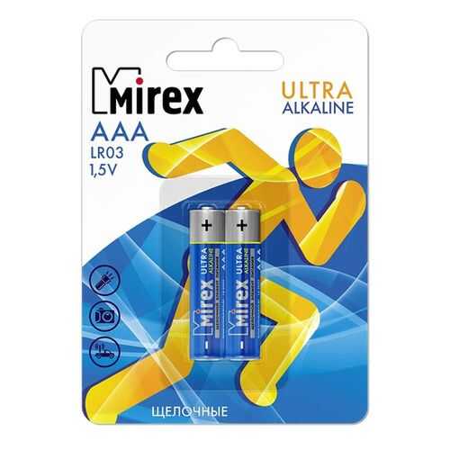 Батарейка щелочная Mirex LR03/AAA 1,5V 2 шт