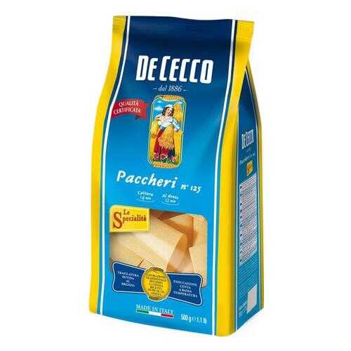 Макароны De Cecco paccheri №125 из твердых сортов пшеницы 500 г