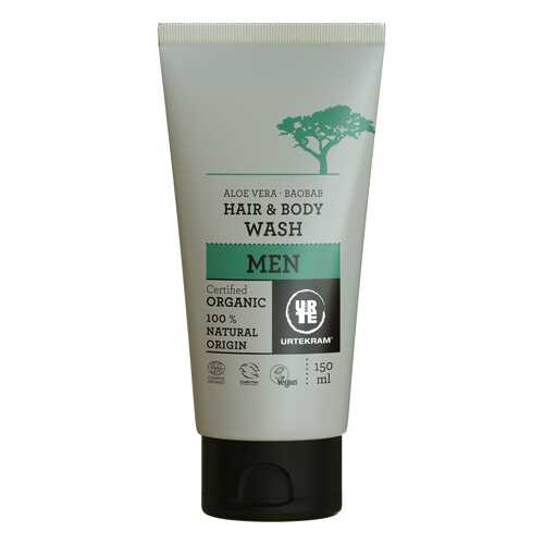 Гель для душа Urtekram Men Aloe Vera Baobab Hair & Body Wash Organic 150 мл
