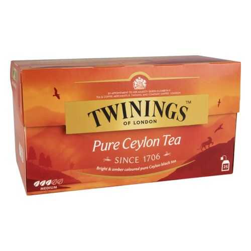 Чай черный Twinings pure ceylon tea 25 пакетиков