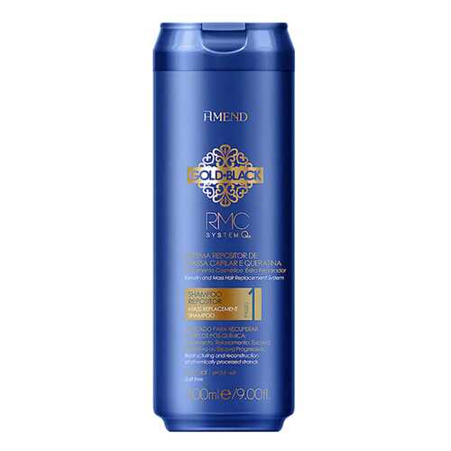 Шампунь Amend Capillary Mass and Keratin Repositioning Shampoo Gold Black RMC System Q+