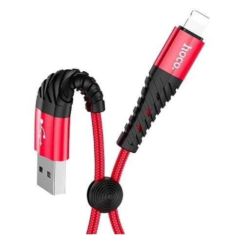 Кабель Hoco X38 USB - Lightning, 2.4A, 0,25м Red
