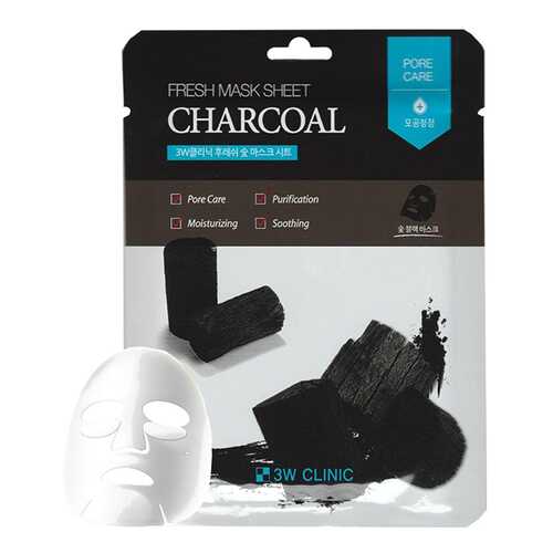 Маска для лица 3W Clinic Fresh Charcoal Mask Sheet 23 мл