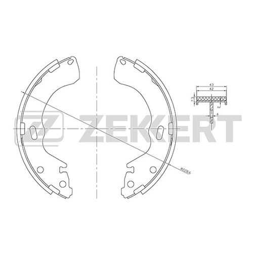Комплект тормозных колодок ZEKKERT BK-4025