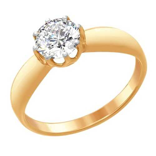 Кольцо женское SOKOLOV из серебра со Swarovski Zirconia 89010097 р.16.5
