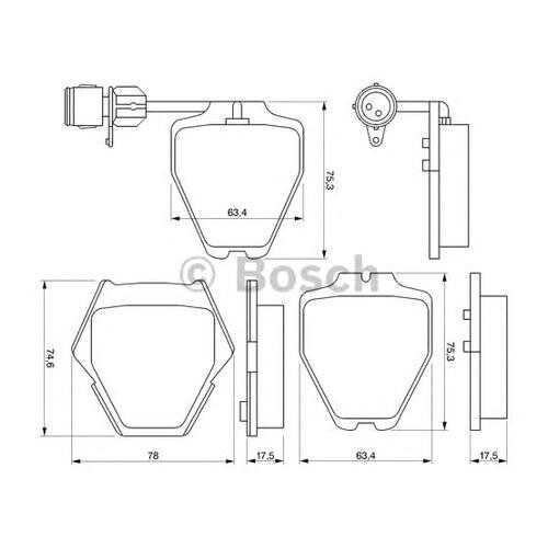 Комплект тормозных колодок Bosch 0986424689