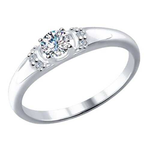 Кольцо женское SOKOLOV из серебра с swarovski zirconia 89010035 р.17.5