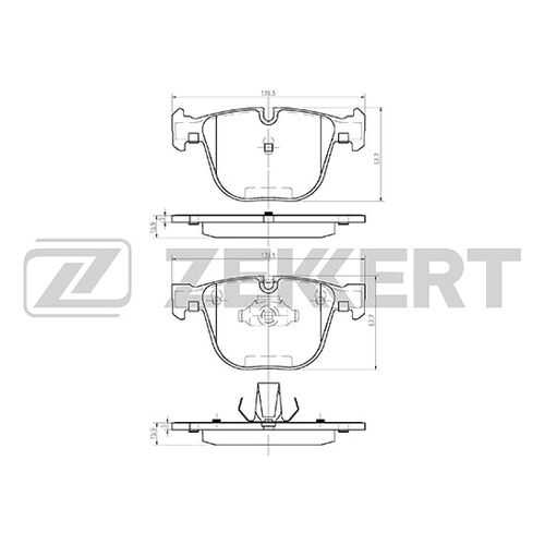Комплект тормозных колодок, дисковый тормоз ZEKKERT BS-1021