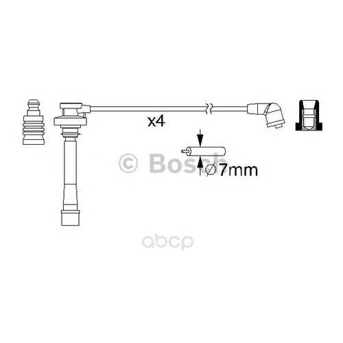 Комплект высоковольтных проводов Bosch 0986357147