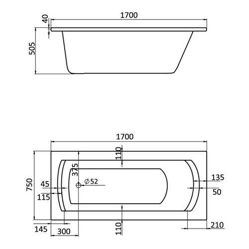 Комплект монтажный Santek для ванны Монако XL 170х75см белый (WH112423)