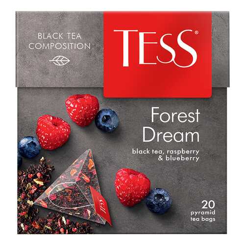 Чай черный в пирамидках Tess Forest Dream 20 пакетиков