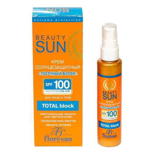 Солнцезащитный крем Floresan Beauty Sun Полный блок SPF 100 75 мл