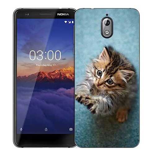 Чехол RE:PA для Nokia 3.1 с принтом Котёнок на голубом