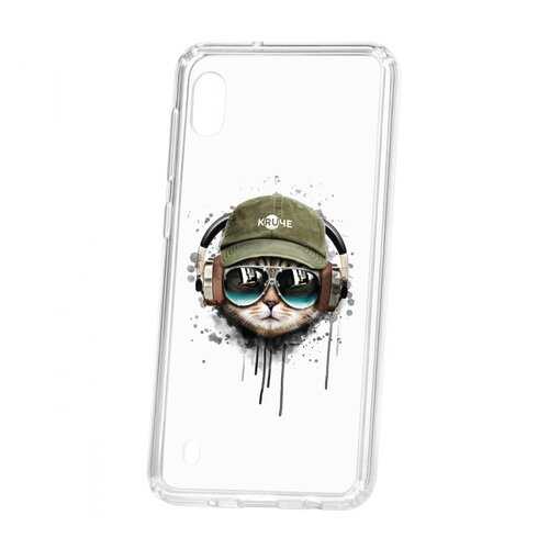 Чехол Kruche Samsung Galaxy A10 2019 Print Кот в наушниках