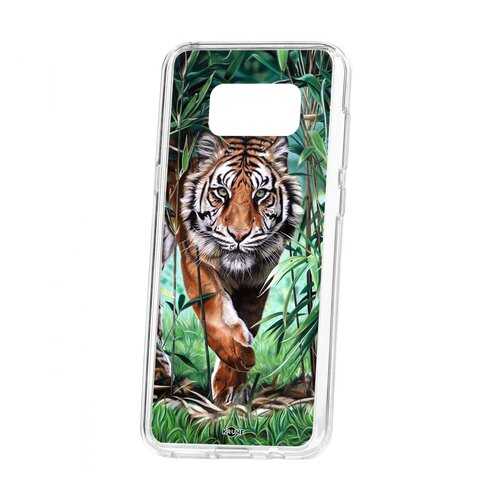 Чехол Kruche Samsung Galaxy S8 Plus Print Крадущийся тигр