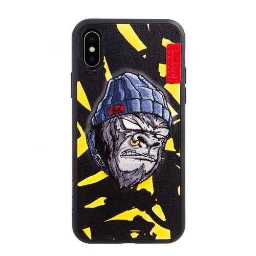Чехол Skinarma для Apple iPhone X Kemono Gorilla Saru Yellow