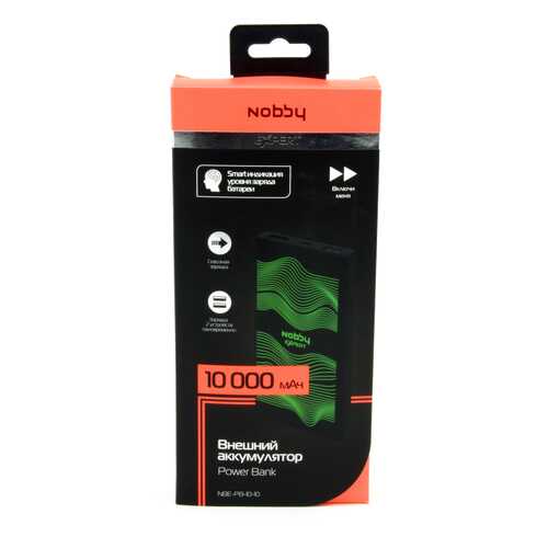 Внешний аккумулятор Nobby Expert 10000 мА/ч (NBE-PB-10-10) Black
