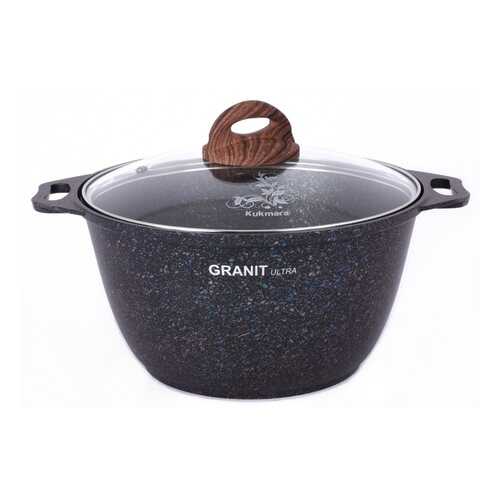 Кастрюля апр литая 4,0л стеклкр Granit ultra blue ТМ KUKMARA