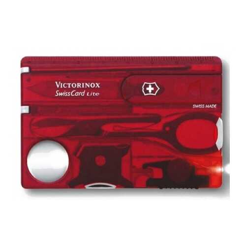Карта-мультитул Victorinox SwissCard Lite 0.7300.T 82 мм красная, 13 функций