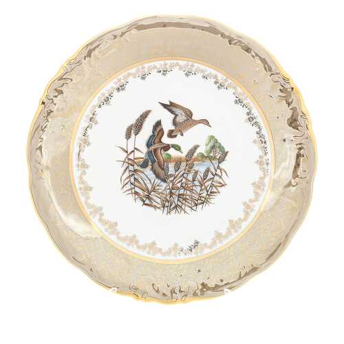 Блюдо круглое Sterne porcelan Охота Бежевая 30 см