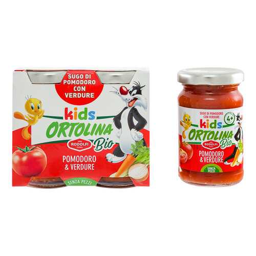 Соус Rodolfi Ortolina Kids Bio томатный с овощами 2 шт 100 г