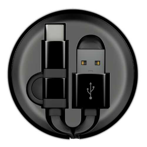 Кабель InterStep MicroUSB+TypeC USB 0,9м Black/Black