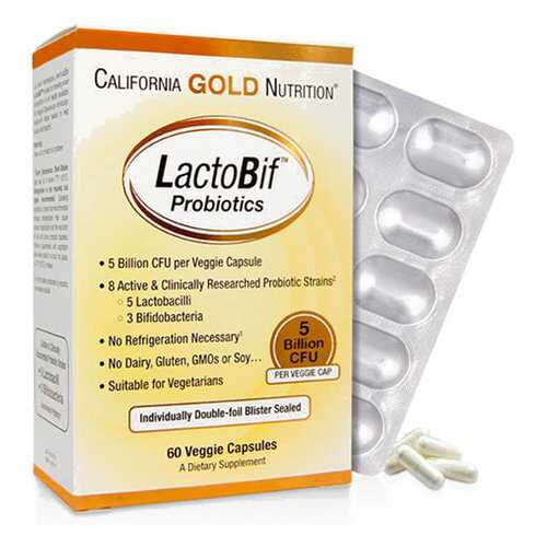 Пробиотик California Gold Nutrition LactoBif Probiotic 30 млрд КОЕ капсулы 60 шт.