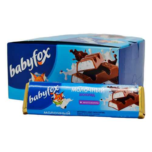 Шоколад молочный babyfox, 20шт,47гр